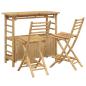 Preview: Outdoor Bar Tisch und Hocker 3 stk. Natur Bambus