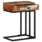 Preview: Beistelltisch U-Form 45x30x61 cm Recyceltes Massivholz