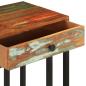 Preview: Beistelltisch U-Form 45x30x61 cm Recyceltes Massivholz