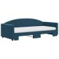 Preview: Tagesbett Ausziehbar mit Matratzen Blau 90x200 cm Samt