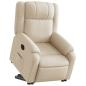 Preview: Relaxsessel mit Aufstehhilfe Elektrisch Creme Stoff