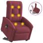 Preview: ARDEBO.de - Massagesessel mit Aufstehhilfe Weinrot Stoff