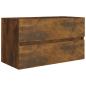 Preview: Waschbeckenschrank Räuchereiche 80x38,5x45 cm Holzwerkstoff