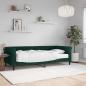 Preview: ARDEBO.de - Tagesbett mit Matratze Dunkelgrün 90x200 cm Samt