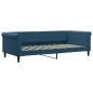 Preview: Tagesbett Ausziehbar mit Matratzen Blau 90x200 cm Samt