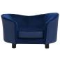 Preview: Hundesofa Blau 69x49x40 cm Plüsch und Kunstleder
