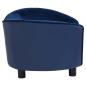 Preview: Hundesofa Blau 69x49x40 cm Plüsch und Kunstleder
