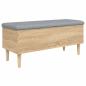 Preview: Sitzbank mit Stauraum Sonoma-Eiche 102x42x46 cm Holzwerkstoff