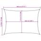 Preview: Sonnensegel 160 g/m² Taupe 5x7 m HDPE