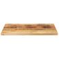 Preview: Tischplatte 80x50x3,8 cm Rechteckig Raues Massivholz Mango