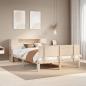 Preview: ARDEBO.de - Massivholzbett mit Regal ohne Matratze 135x190 cm Kiefer