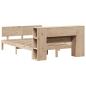 Preview: Massivholzbett mit Regal ohne Matratze 135x190 cm Kiefer