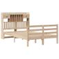 Preview: Massivholzbett mit Regal ohne Matratze 135x190 cm Kiefernholz