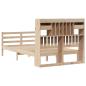 Preview: Massivholzbett mit Regal ohne Matratze 135x190 cm Kiefernholz