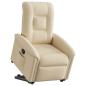 Preview: ARDEBO.de - Relaxsessel mit Aufstehhilfe Creme Stoff