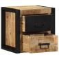 Preview: Nachttisch 40x35x40 cm Raues Mango-Massivholz