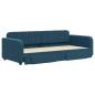 Preview: Tagesbett Ausziehbar mit Schubladen Blau 90x200 cm Samt