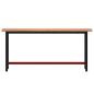 Preview: Werkbank 180x55x81,5 cm Massivholz Buche und Metall