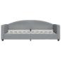 Preview: Tagesbett Ausziehbar Hellgrau 90x190 cm Stoff