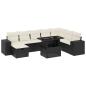Preview: 9-tlg. Garten-Sofagarnitur mit Kissen Schwarz Poly Rattan