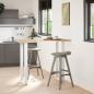 Preview: ARDEBO.de - Bartischbeine U-Form 2 Stk. Weiß 50x(110-111) cm Stahl