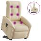 Preview: ARDEBO.de - Massagesessel mit Aufstehhilfe Creme Stoff