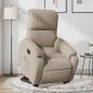 Preview: ARDEBO.de - Relaxsessel mit Aufstehhilfe Taupe Mikrofasergewebe