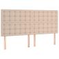 Preview: Boxspringbett Matratze Cappuccino-Braun 200x200cm Kunstleder
