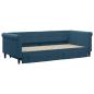 Preview: Tagesbett Ausziehbar mit Schubladen Blau 90x200 cm Samt