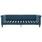 Preview: Tagesbett Ausziehbar mit Schubladen Blau 90x200 cm Samt
