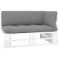 Preview: ARDEBO.de - Outdoor-Ecksofa Paletten Kiefernholz Imprägniert Weiß