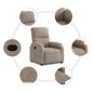 Preview: Relaxsessel Taupe Mikrofasergewebe