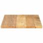 Preview: Tischplatte 70x50x3,8 cm Rechteckig Massivholz Mango