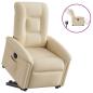 Preview: Relaxsessel mit Aufstehhilfe Elektrisch Creme Stoff
