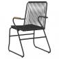 Preview: Gartenstühle 4 Stk. Schwarz 58x59x85,5 cm PVC Rattan
