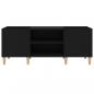 Preview: Plattenschrank Schwarz 121x38x48 cm Holzwerkstoff