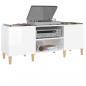 Preview: Plattenschrank Hochglanz-Weiß 121x38x48 cm Holzwerkstoff