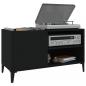 Preview: Plattenschrank Schwarz 84,5x38x48 cm Holzwerkstoff