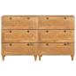 Preview: Sideboard 2 stk. 120 x 33,5 x 75 cm massives Mangoholz Braun