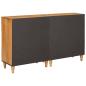 Preview: Sideboard 2 stk. 120 x 33,5 x 75 cm massives Mangoholz Braun