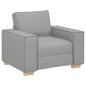 Preview: Sofa 3 stk. Wolkengrau Leinenmischgewebe