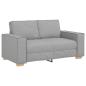 Preview: Sofa 3 stk. Wolkengrau Leinenmischgewebe