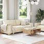 Preview: Sofa 2 stk. Beige Leinenmischgewebe