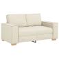 Preview: Sofa 2 stk. Beige Leinenmischgewebe