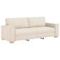 Preview: Sofa 2 stk. Beige Leinenmischgewebe