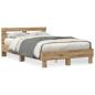 Preview: Bettrahmen Artisan-Eiche 120 x 200 cm Holzwerkstoff
