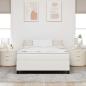 Preview: Boxspringbett Creme und Weiß 140 x 200 cm Cordstoff