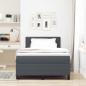 Preview: Boxspringbett Dunkelgrau und Weiß 120 x 190 cm Cordstoff