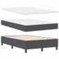 Preview: Boxspringbett Dunkelgrau und Weiß 120 x 190 cm Cordstoff