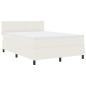 Preview: Boxspringbett Creme und Weiß 160 x 200 cm Cordstoff